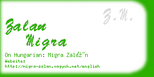 zalan migra business card